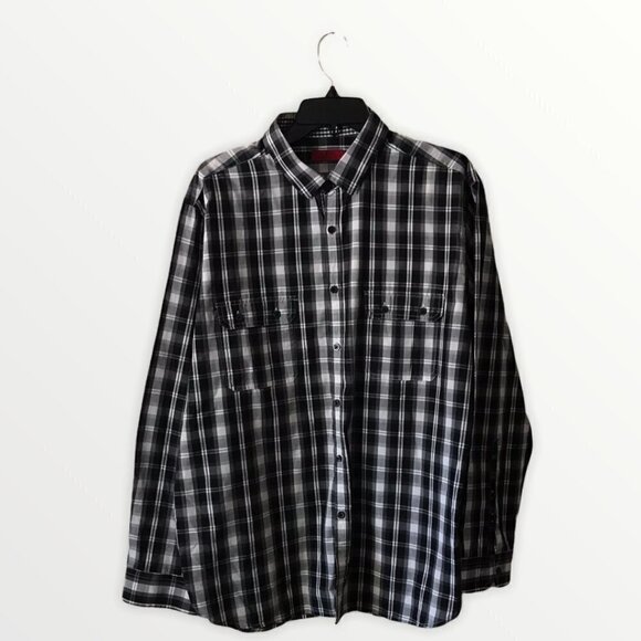 Alfani Men Slim Fit Plaid Long Sleeve Button-Down Shirt - Picture 1 of 14